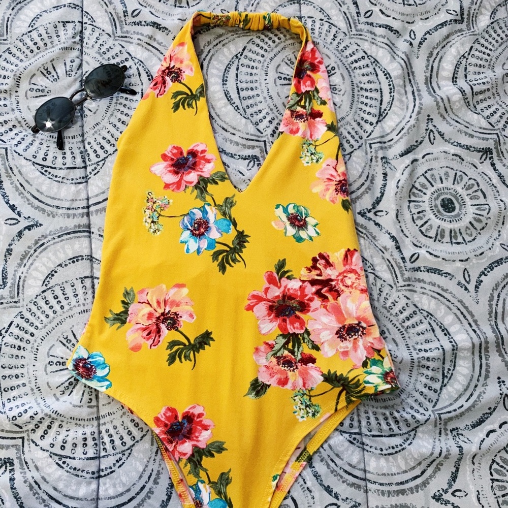 Floral Halter Bodysuit